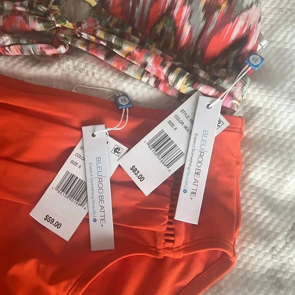 Bleu Rod Beattie Free Spirit Ring Halter Top and High Waist Bikini Bottom Sz 6 - Picture 8 of 8
